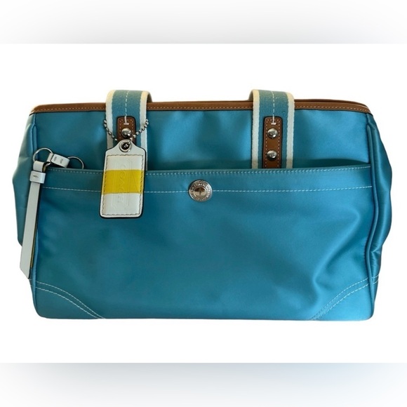 Coach Handbags - Coach Ocean Blue Handbag Vintage